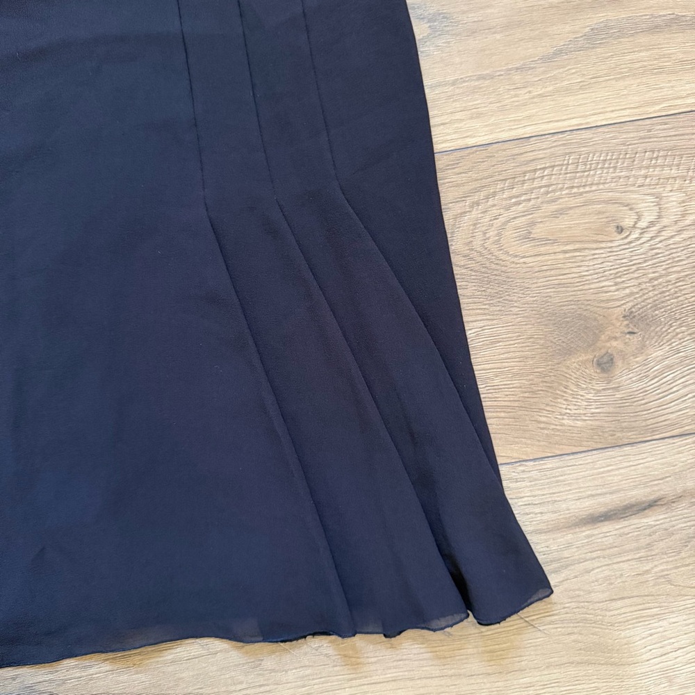 Akris Black Silk Skirt Size 10 Bergdorf Goodman‎ Layered Midi Skirt - Picture 3 of 9